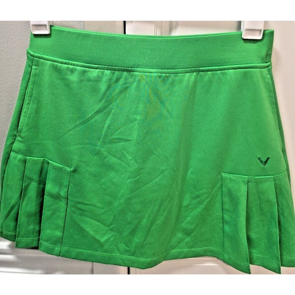 Callaway Women’s Green Pleated Performance Skort Size S Tennis Pickleball Golf